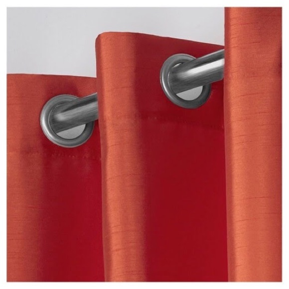 2xChatraFauxSilkGrommetWindowCurtains - Picture 3 of 3